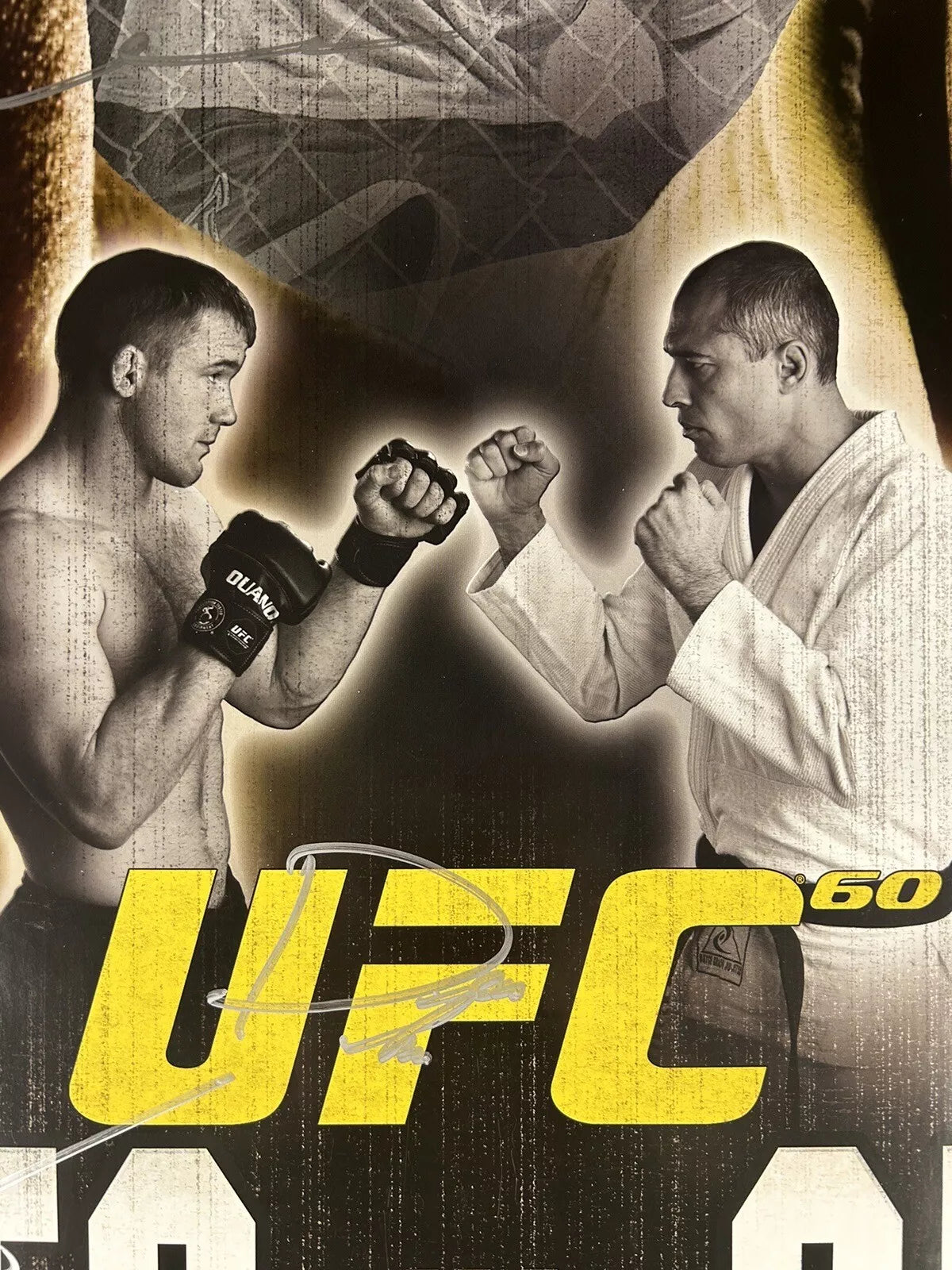UFC 60 Matt Hughes Vs Royce Gracie Signed Event Poster SBC