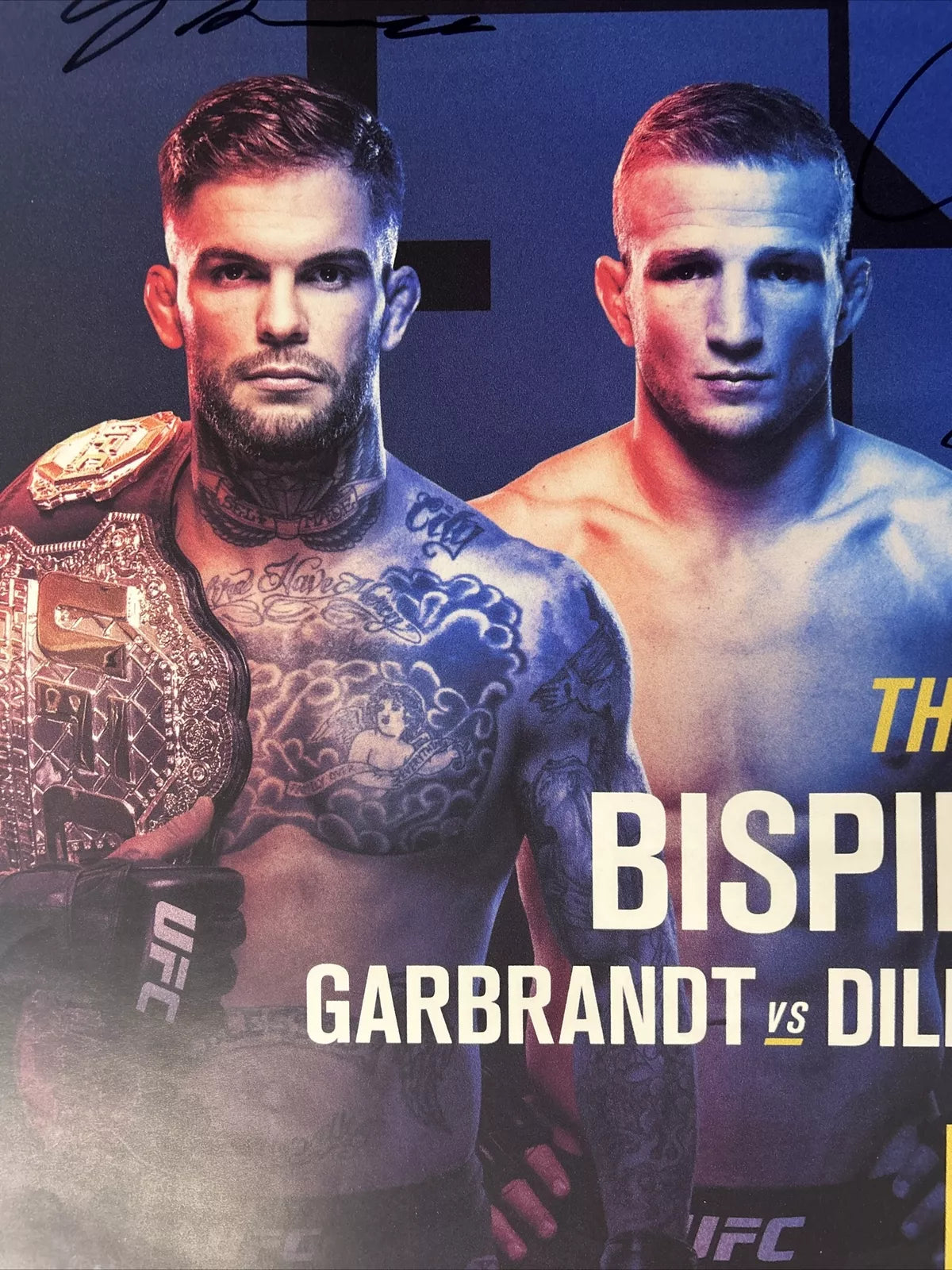 UFC 217 Bisping Vs George St-Pierre Signed Event Poster SBC MINT