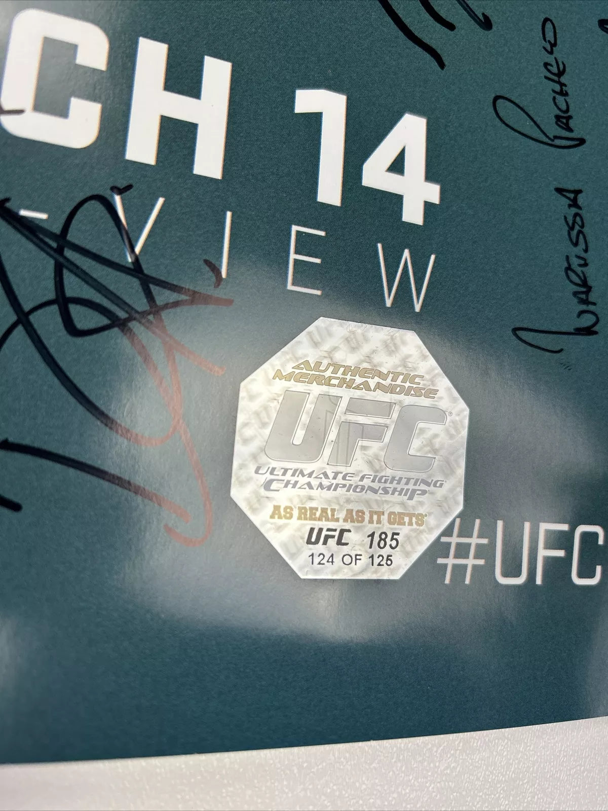 UFC 185 Anthony Pettis Vs Rafael Dos Anjos Signed Event Poster SBC