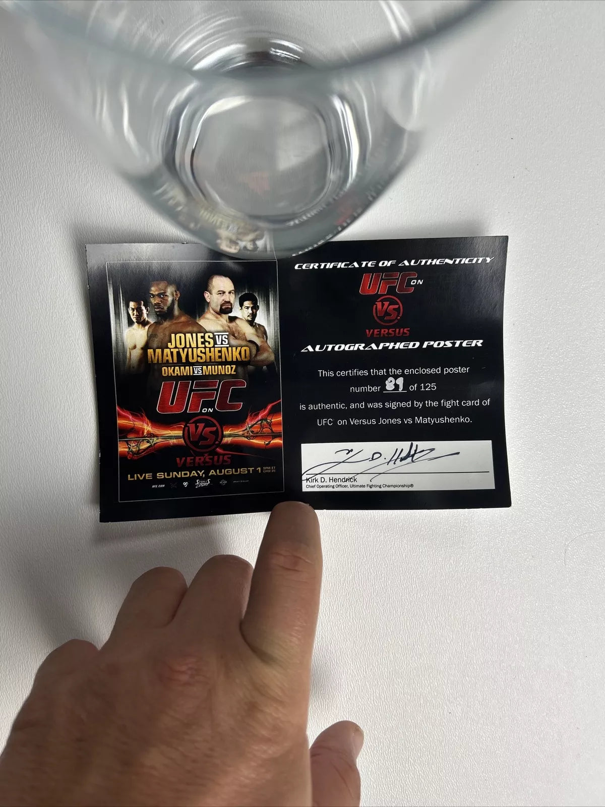 UFC Jon Jones vs. Matyushenko Signed Event Poster SBC