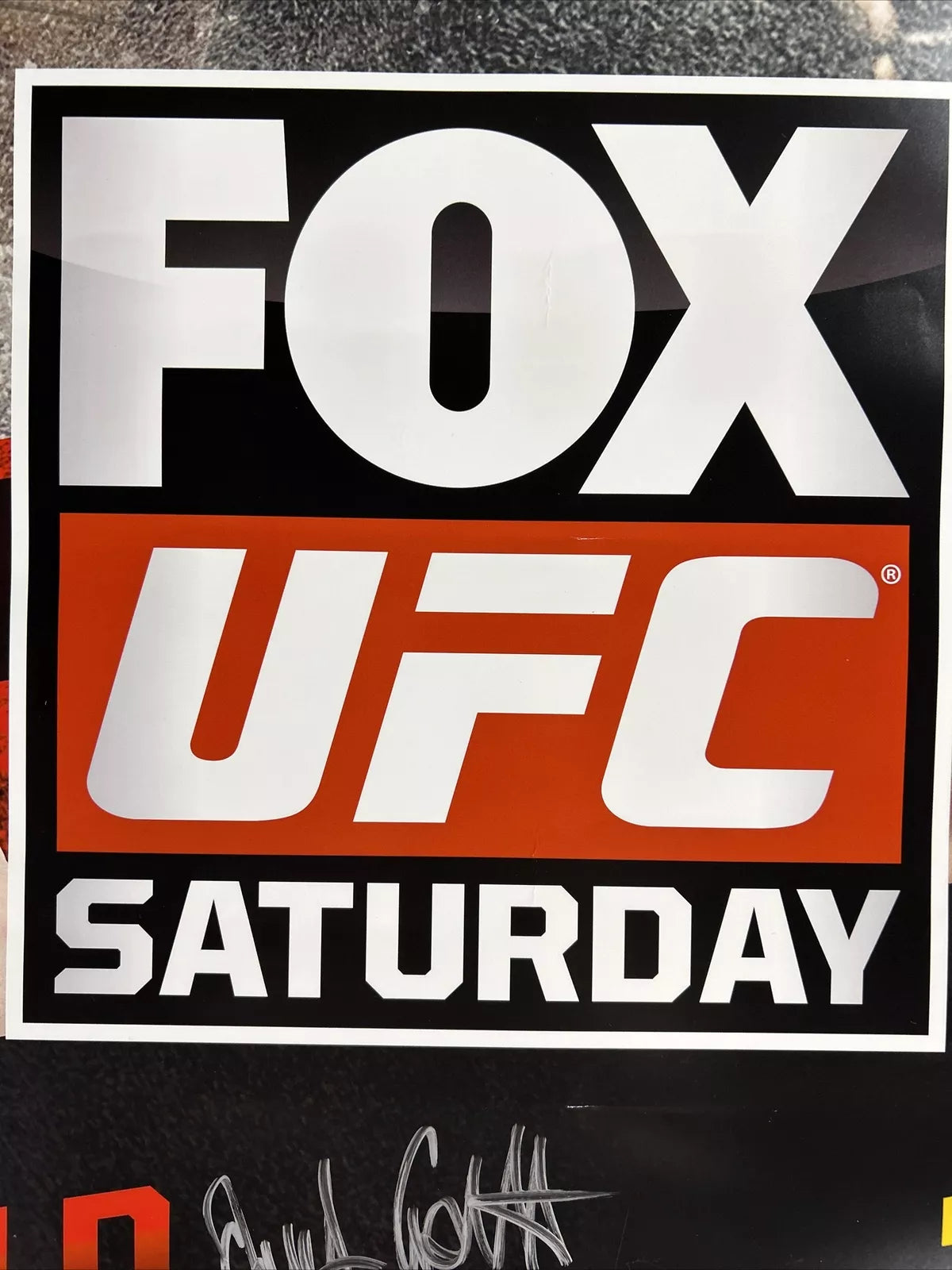 UFC Fox Demetrius Mighty Mouse Johnson vs. Benavidez 2 Signed Event Poster SBC