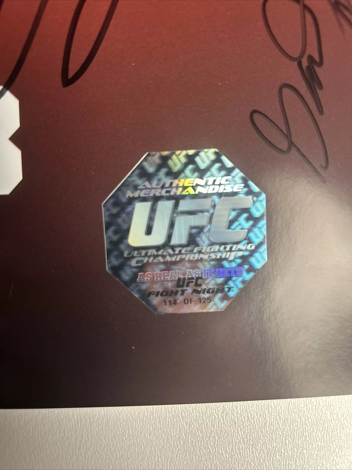 UFC on Fox: dos Santos vs. Stipe Miocic Signed Event Poster SBC MINT!
