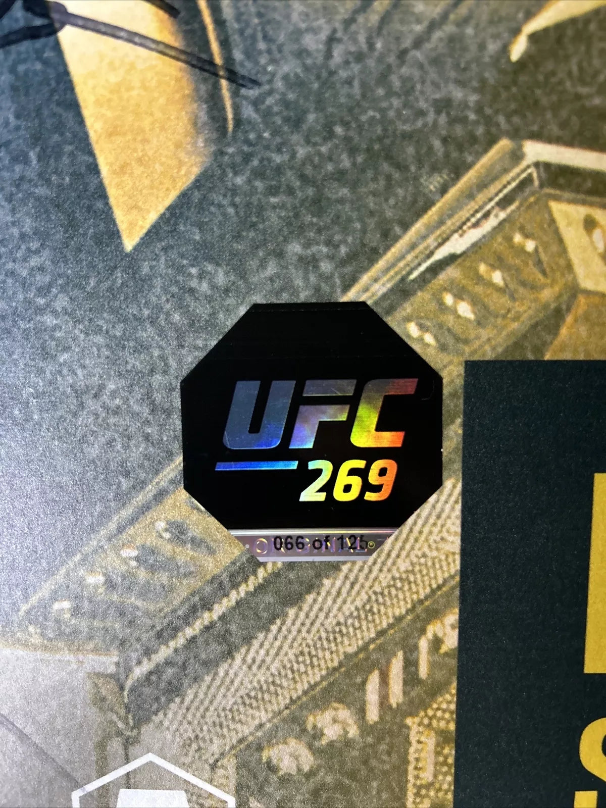 UFC 269 Charles Oliveira Vs Dustin Poirier Signed Event Poster SBC MINT
