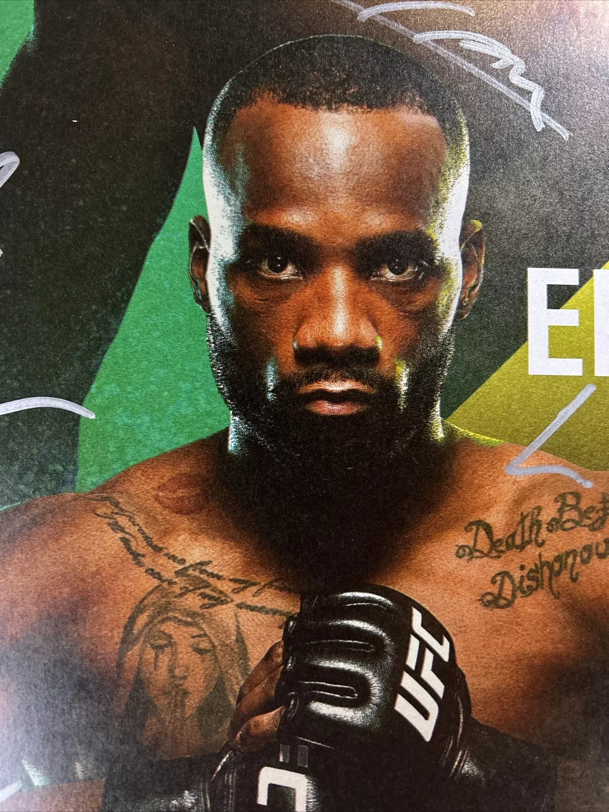 UFC 263 Signed Event Poster SBC Adesanya vs. Vettori 2 Nate Diaz