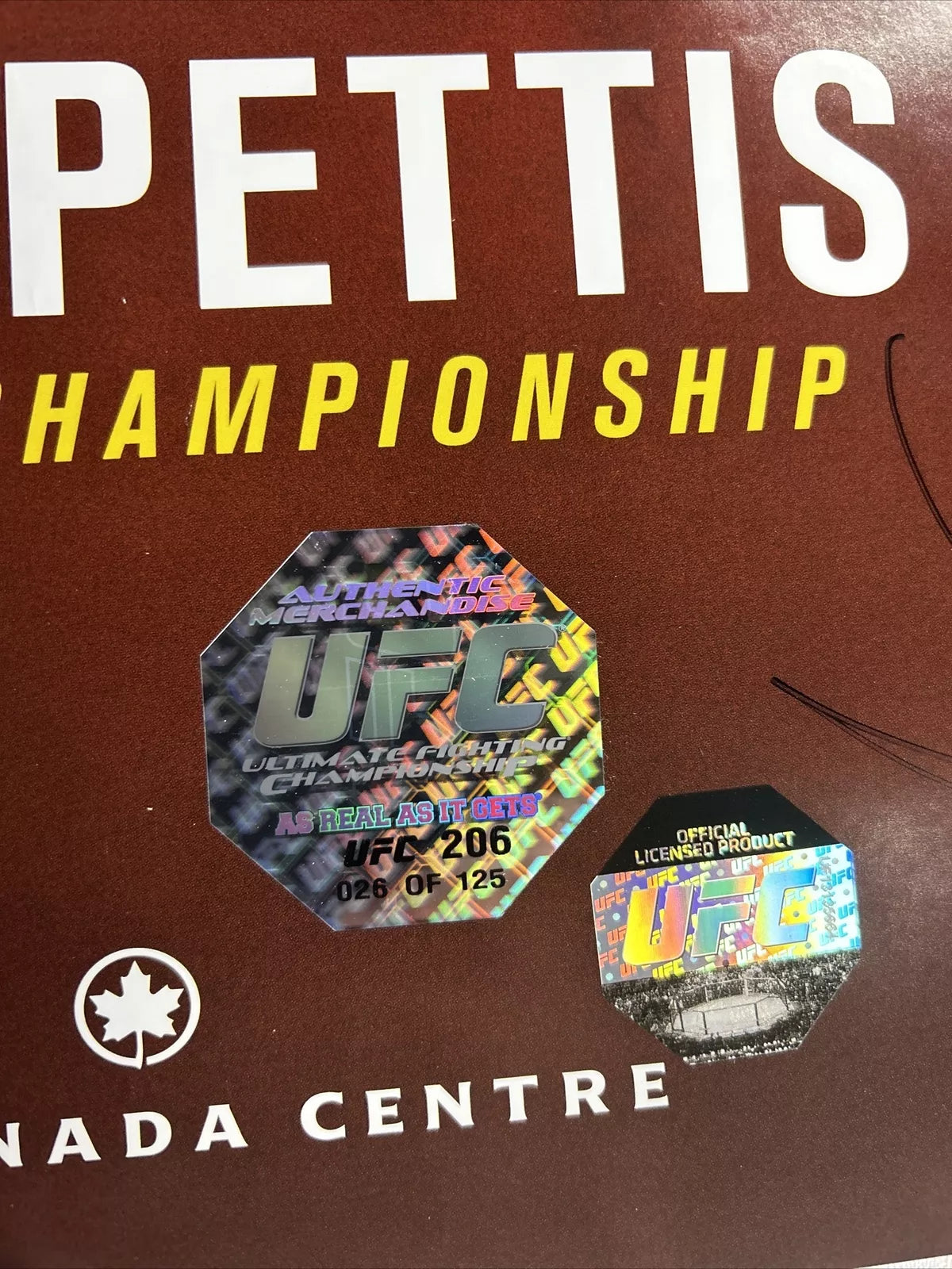 UFC 206 Max Holloway Vs Anthony Pettis Signed Event Poster SBC