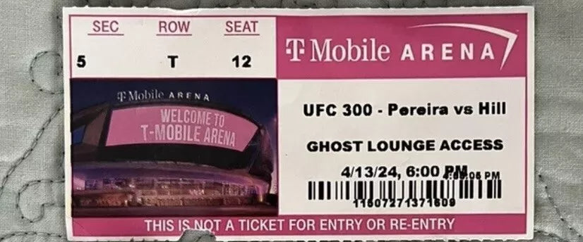 UFC 300 Signed Event Poster SBC #100 Of 140. Mint! Free UFC 300 Stub And Jacket!