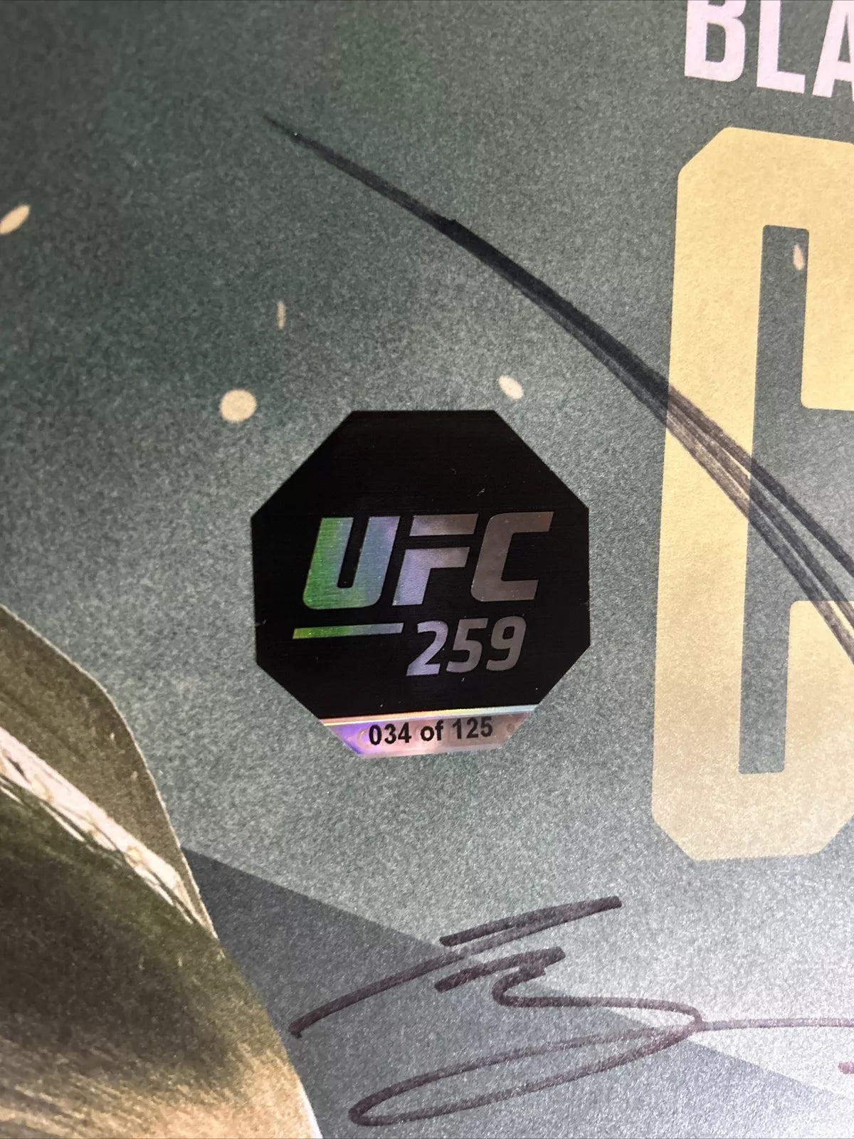 UFC 259 Jan Blachowicz vs. Israel Adesanya Signed Event Poster SBC