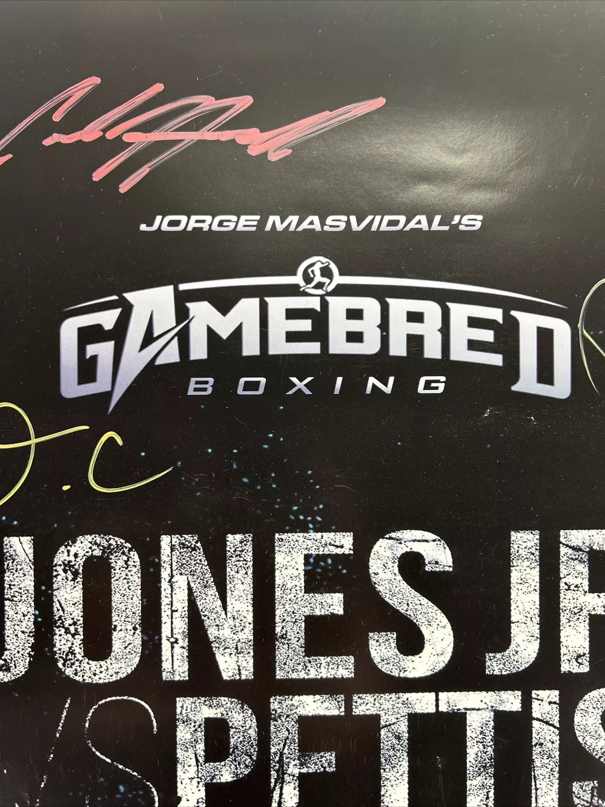 Gamebred Boxing 4 Roy jones Jr VS Pettis Signed event poster SBC