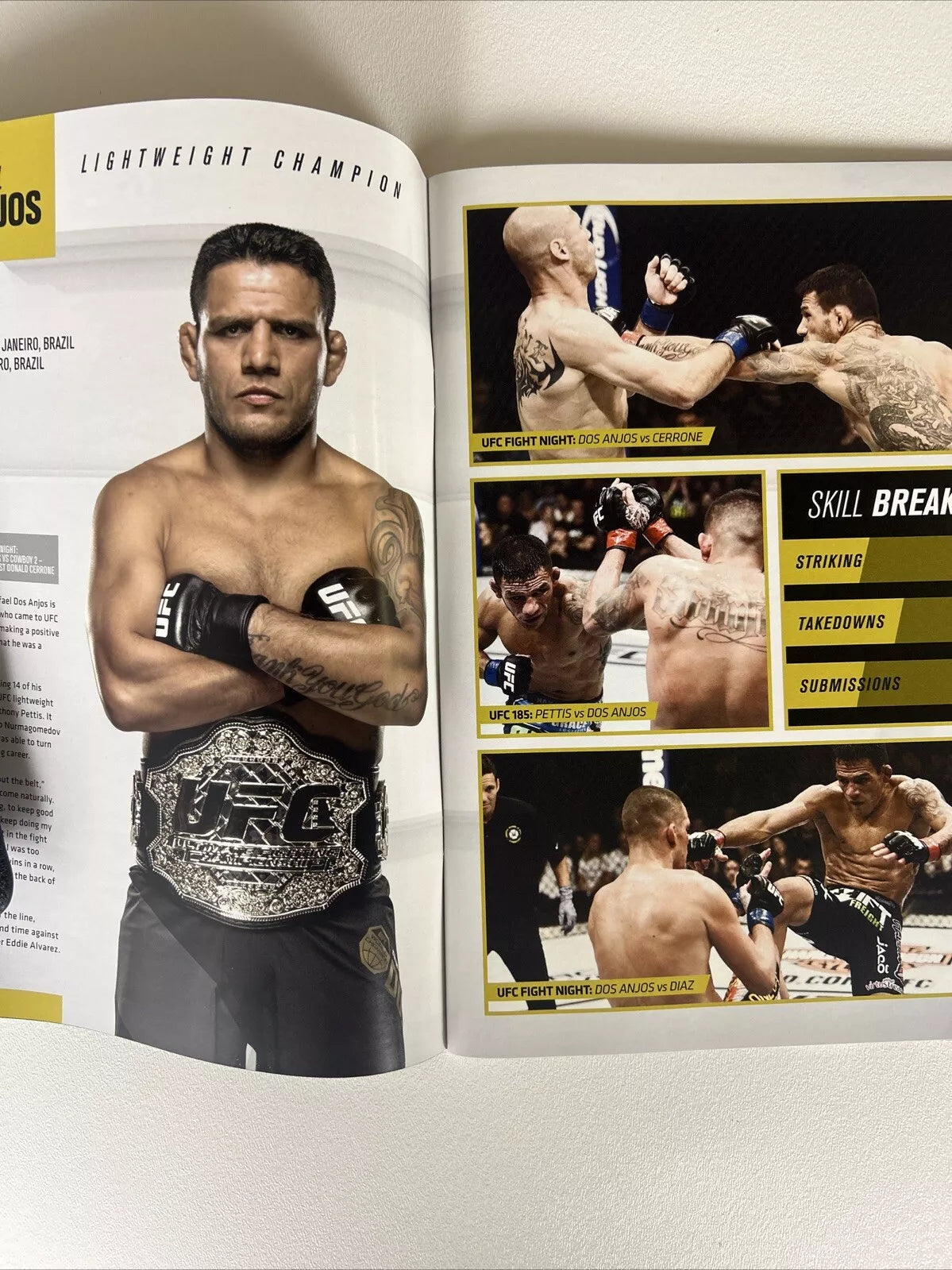 UFC Rafael 'RDA" Dos Anjos VS Eddie Alvarez Signed Event Poster SBC FREE Program