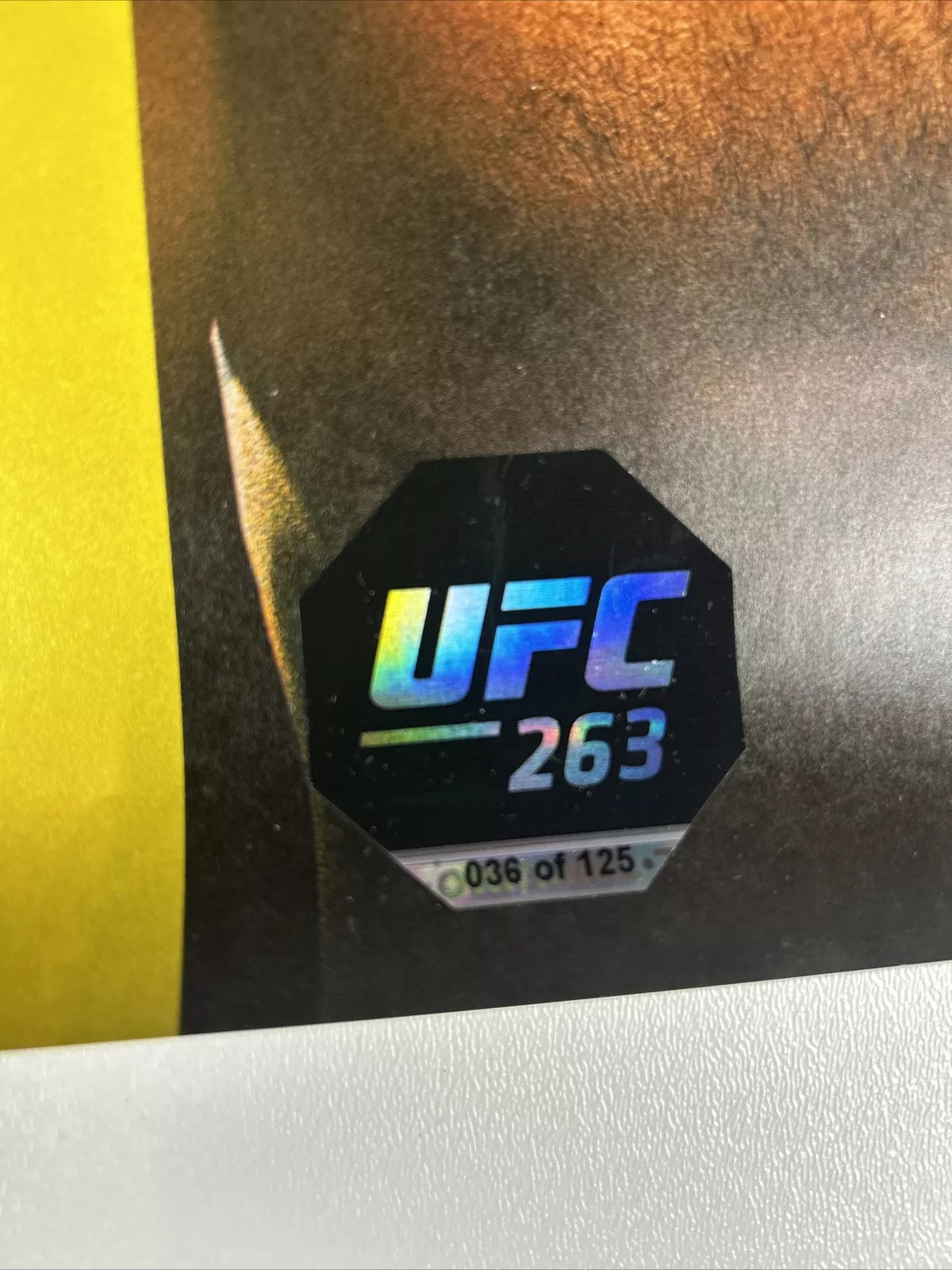 UFC 263 Signed Event Poster SBC Adesanya vs. Vettori 2 Nate Diaz