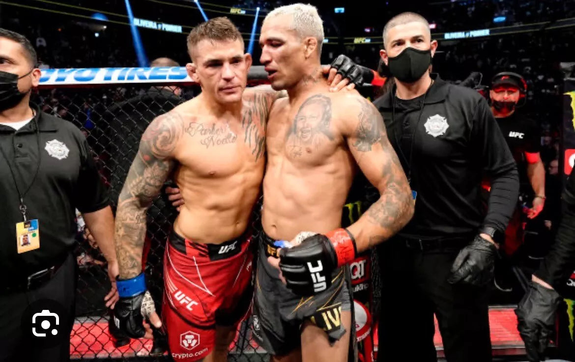 UFC 269 Charles Oliveira Vs Dustin Poirier Signed Event Poster SBC MINT