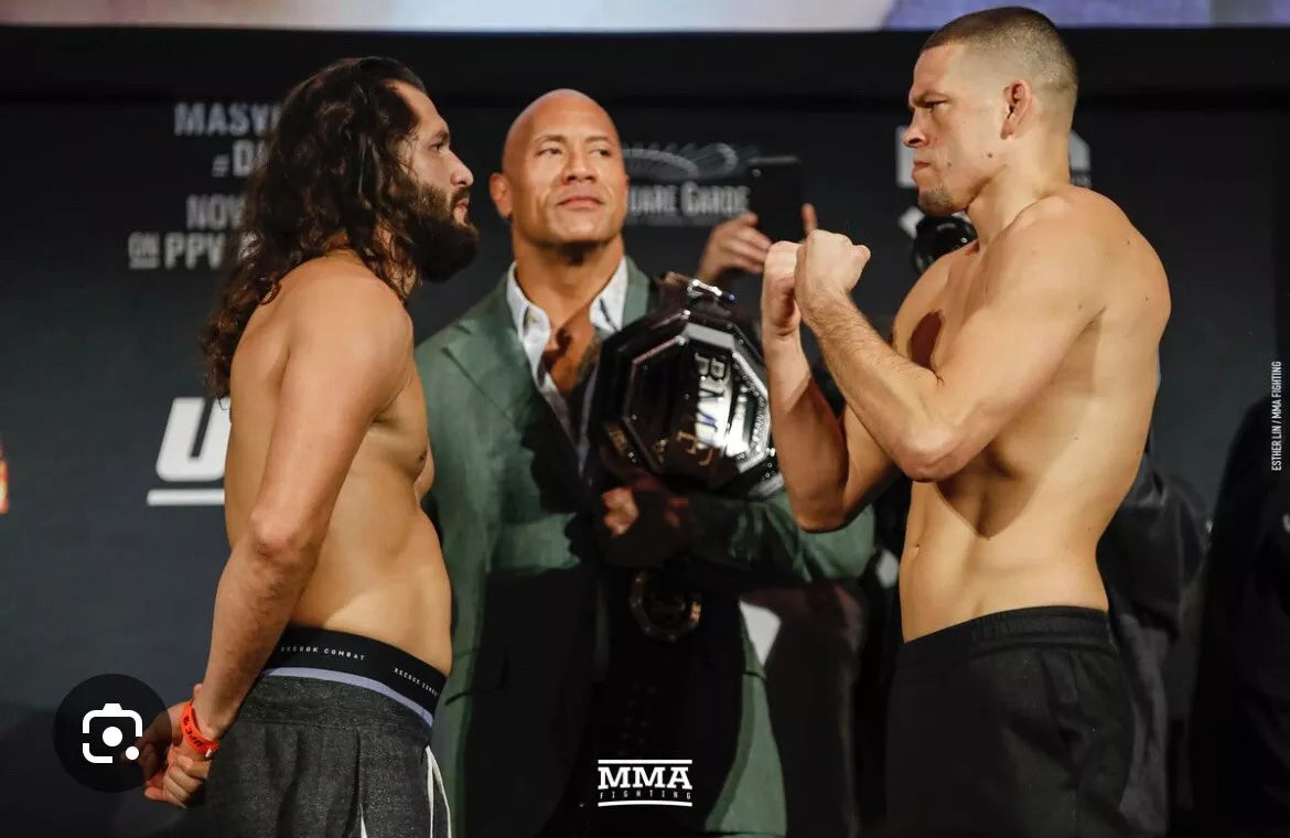 BMF 1 UFC 244 Jorge Masvidal Vs Nate Diaz Signed Event Poster SBC (damage)