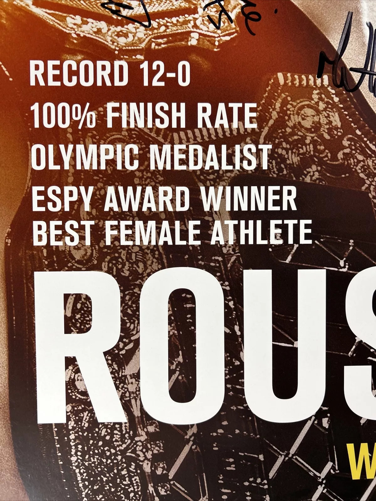 UFC 193 Ronda Rousey Vs Holly Holm Signed Event Poster SBC