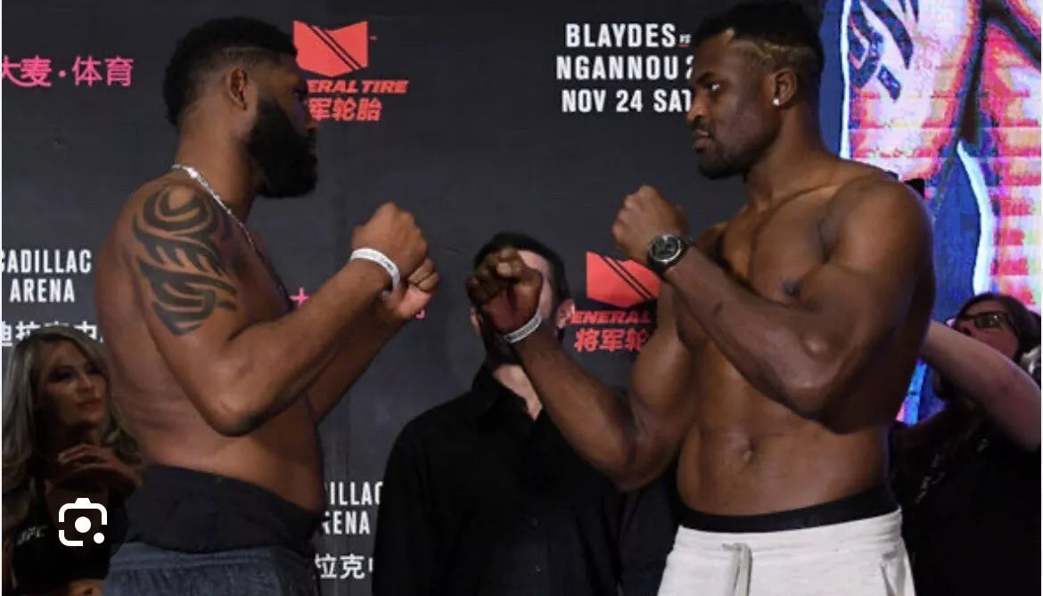 UFC Curtis Blaydes vs. Francis Ngannou 2 Signed Event Poster SBC
