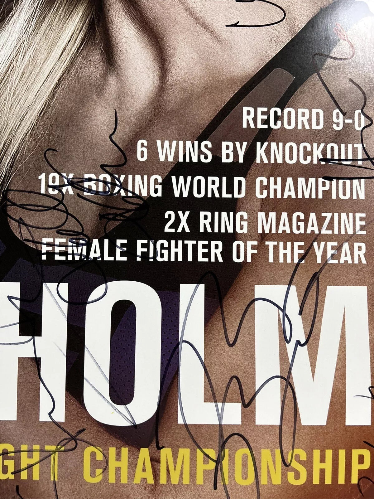 UFC 193 Ronda Rousey Vs Holly Holm Signed Event Poster SBC