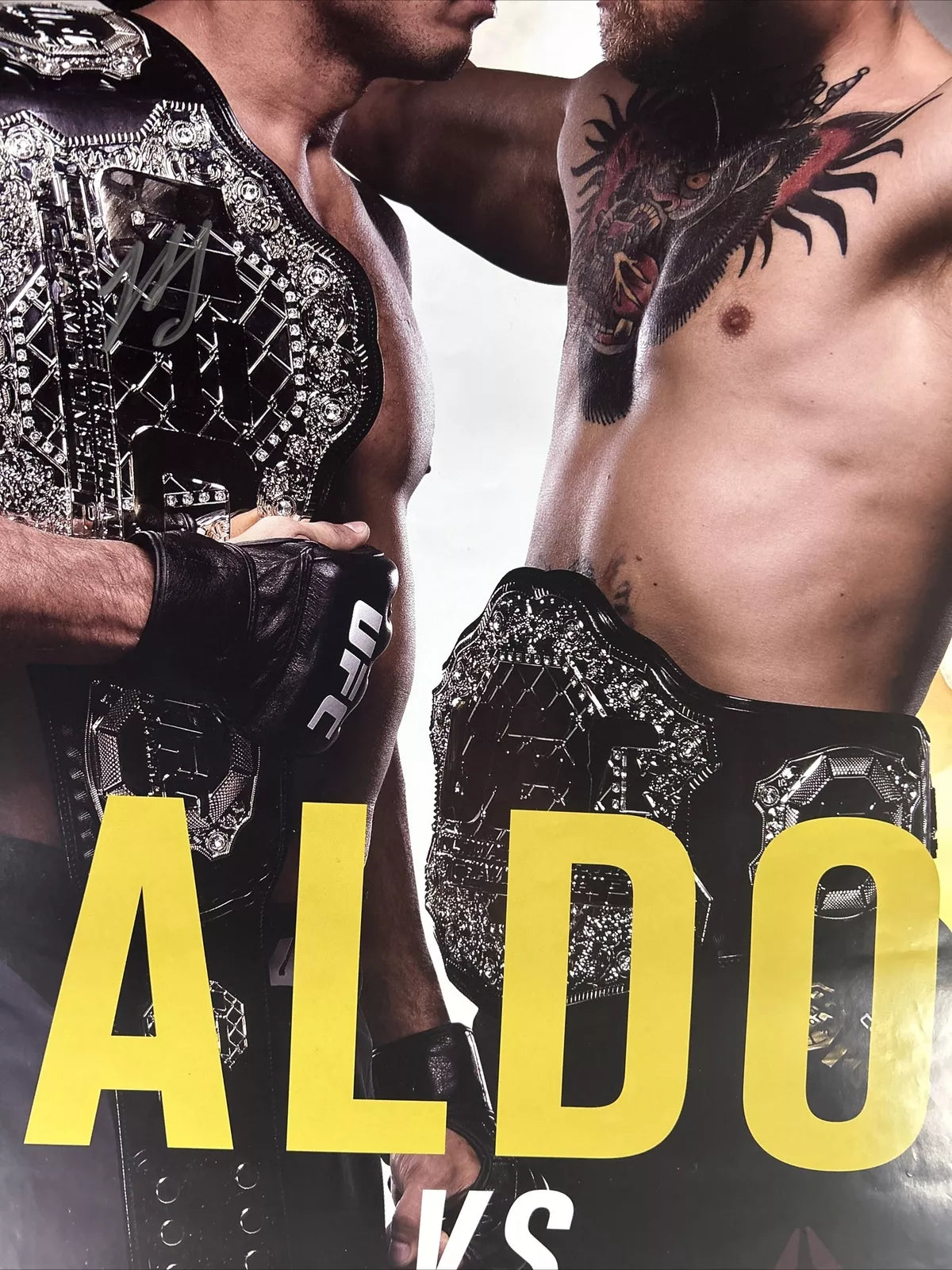 UFC 194 Conor McGregor Vs Jose Aldo Signed Event Poster SBC