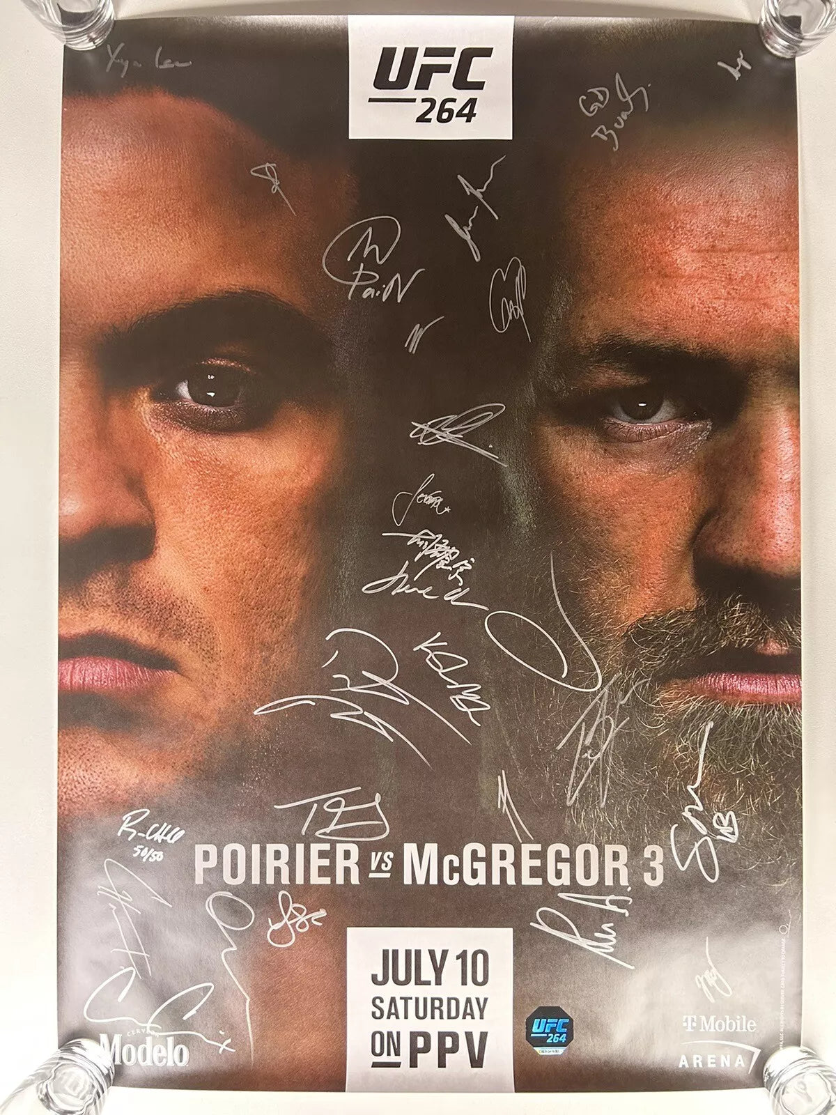 UFC 264 Conor McGregor V dustin Poirier Signed Event Poster SBC