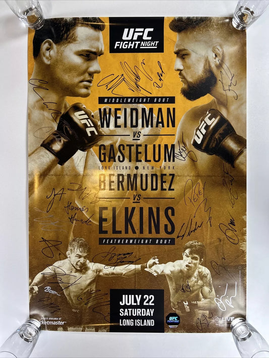 UFC on Fox: Chris Weidman vs. Kelvin Gastelum Signed Event Poster SBC