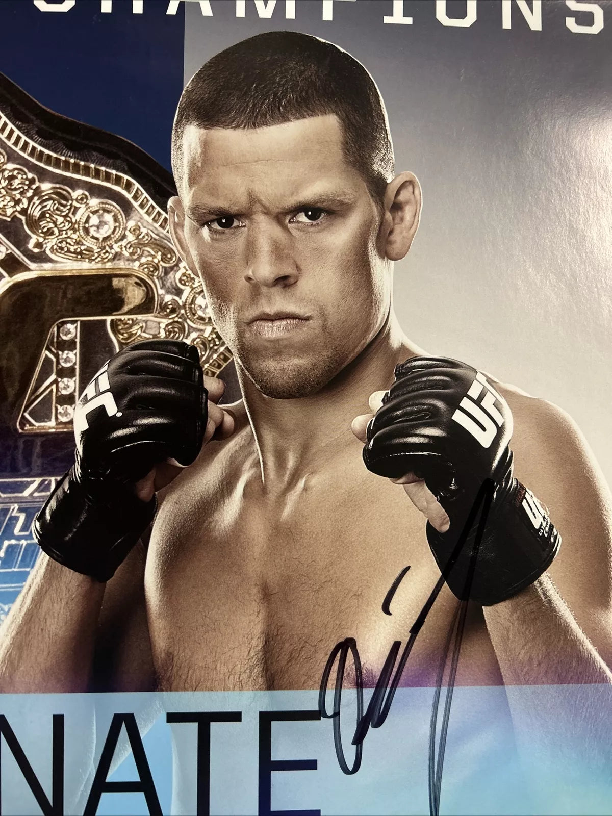 UFC on Fox 5 - Nate Diaz Vs Henderson Signed Event Poster SBC BJ Penn