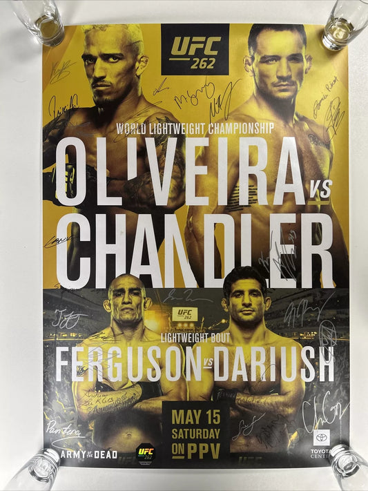 UFC 262 Signed Event Poster SBC Charles Oliveira Vs Michael Chandler