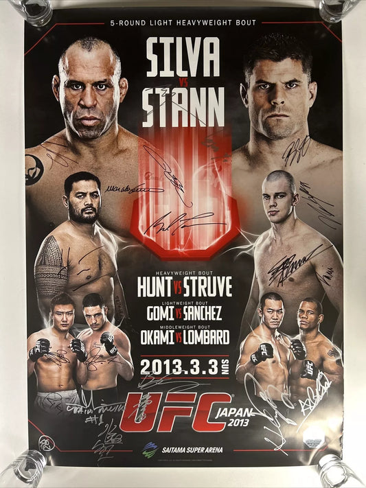 UFC on Fuel TV: Silva vs Brian Stann Signed Event Poster SBC JAPAN
