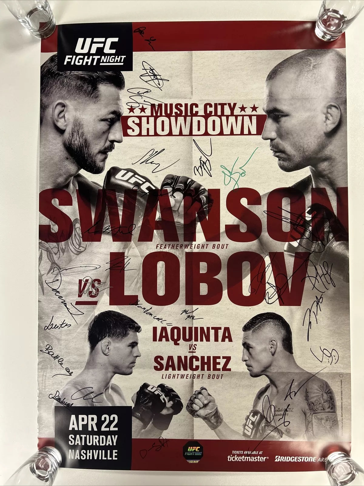 Cub Swanson Vs Artem Lobov UFC Signed Event Poster SBC