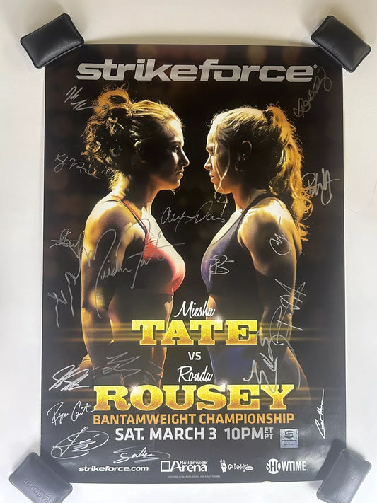 Strikeforce Ronda Rousey Vs Miesha Tate Signed Event Poster SBC