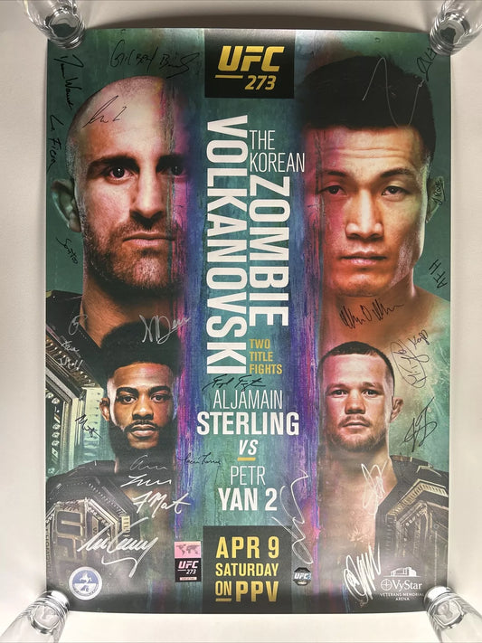 UFC 273 Alexander Volkanovski vs The Korean Zombie Signed Event Poster SBC