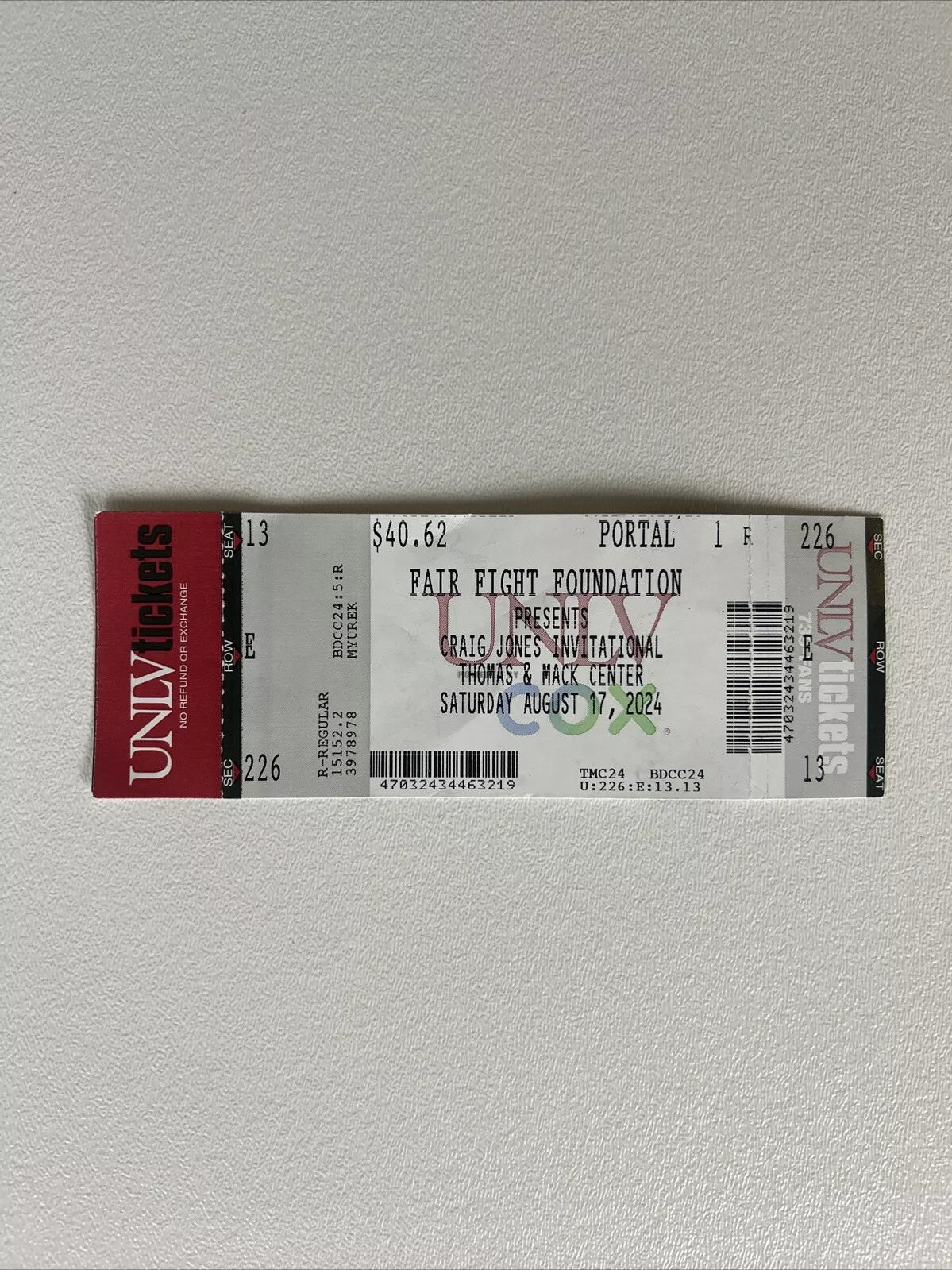 Craig Jones Invitational 2024 CJI Ticket stub And CJI T Shirt Jiu Jitsu ADCC