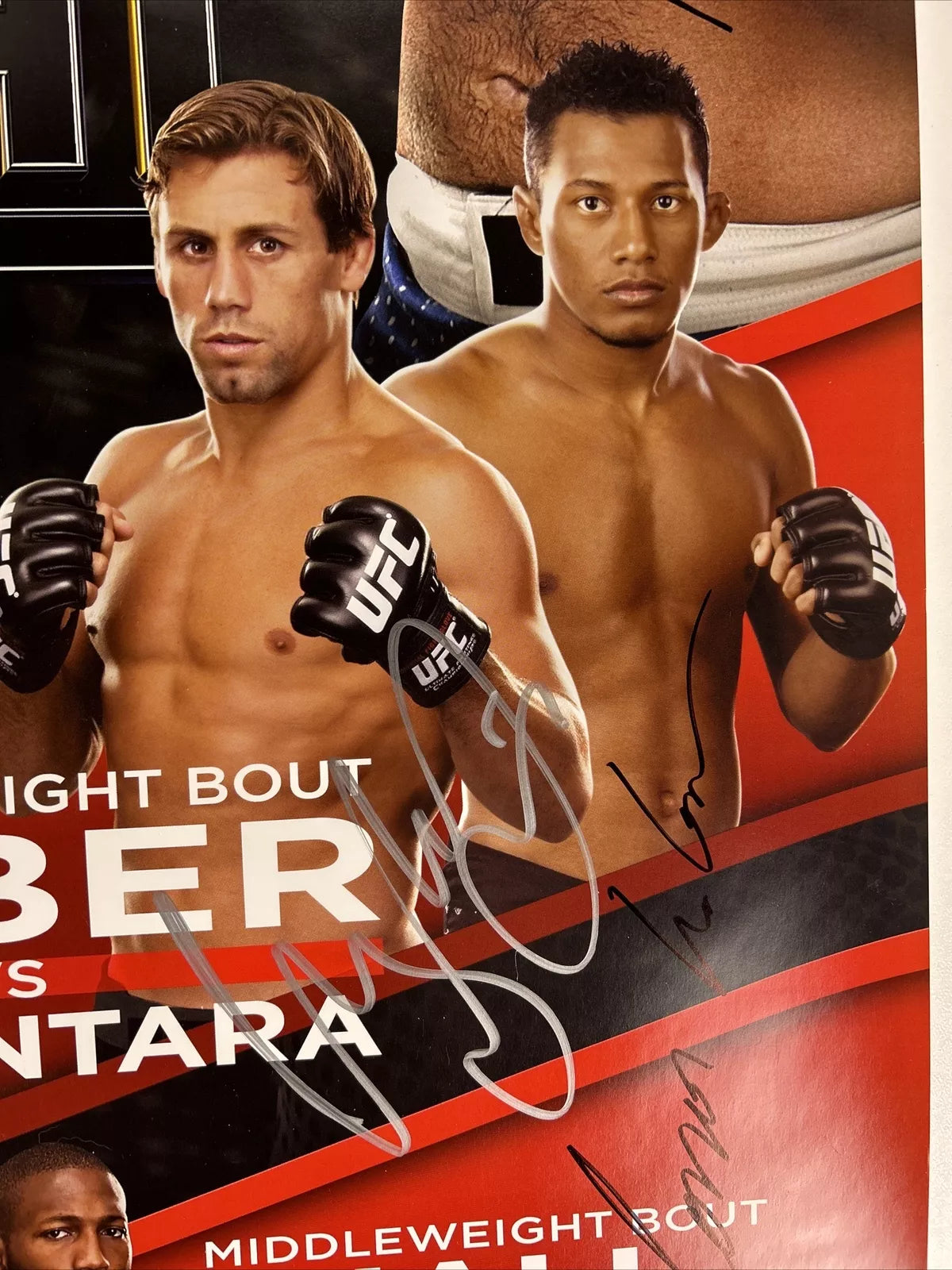 UFC Fight Night Conor McGregor Vs Max Holloway Signed Event Poster SBC Shogun Vs Sonnen