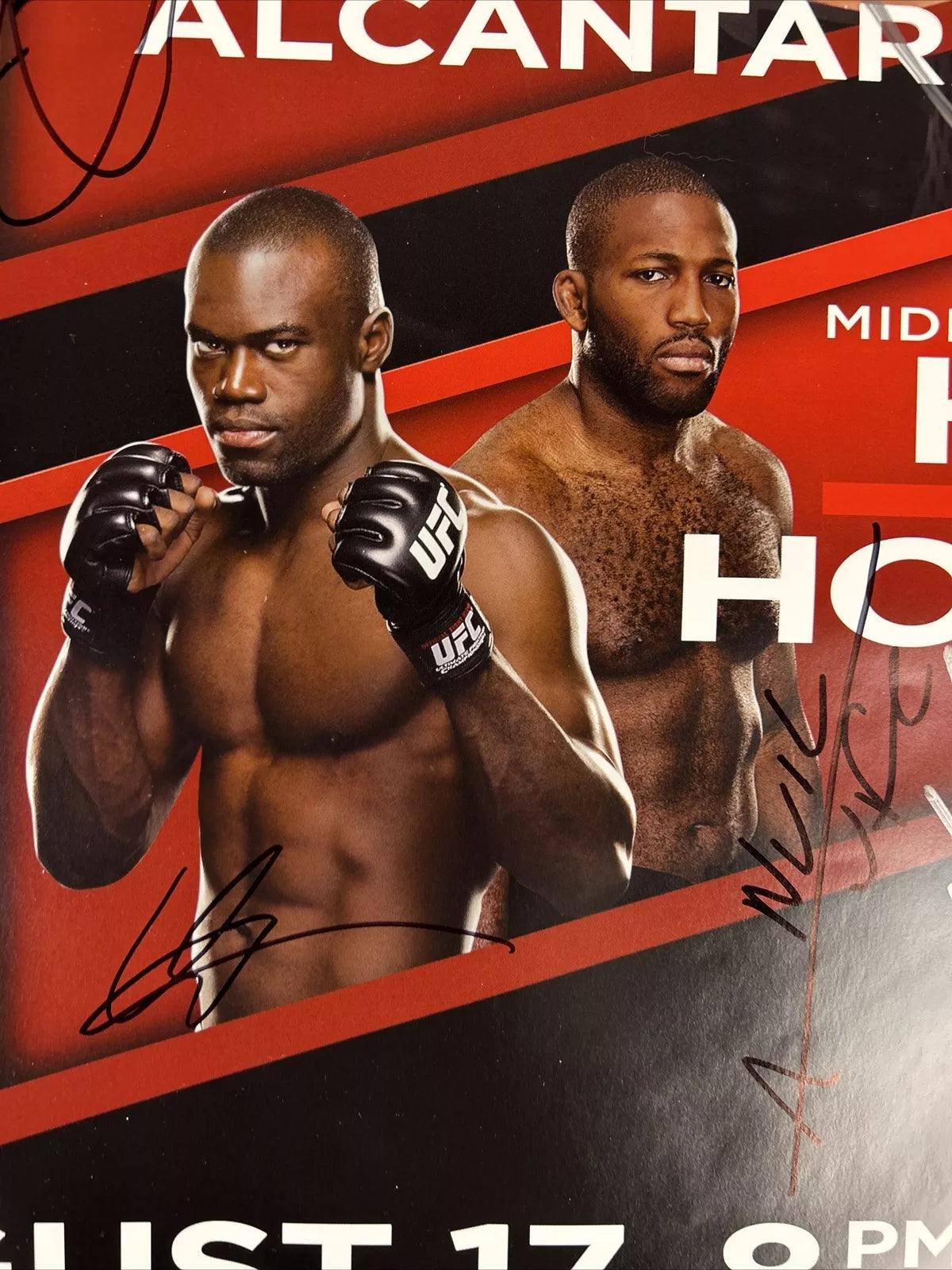 UFC Fight Night Conor McGregor Vs Max Holloway Signed Event Poster SBC Shogun Vs Sonnen