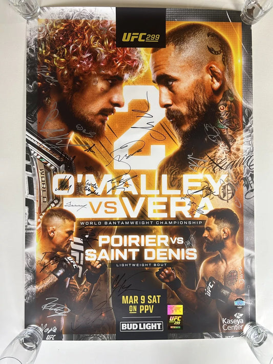 UFC 299 Sean O'Malley Vs Chito Vera 2 Signed Event Poster SBC