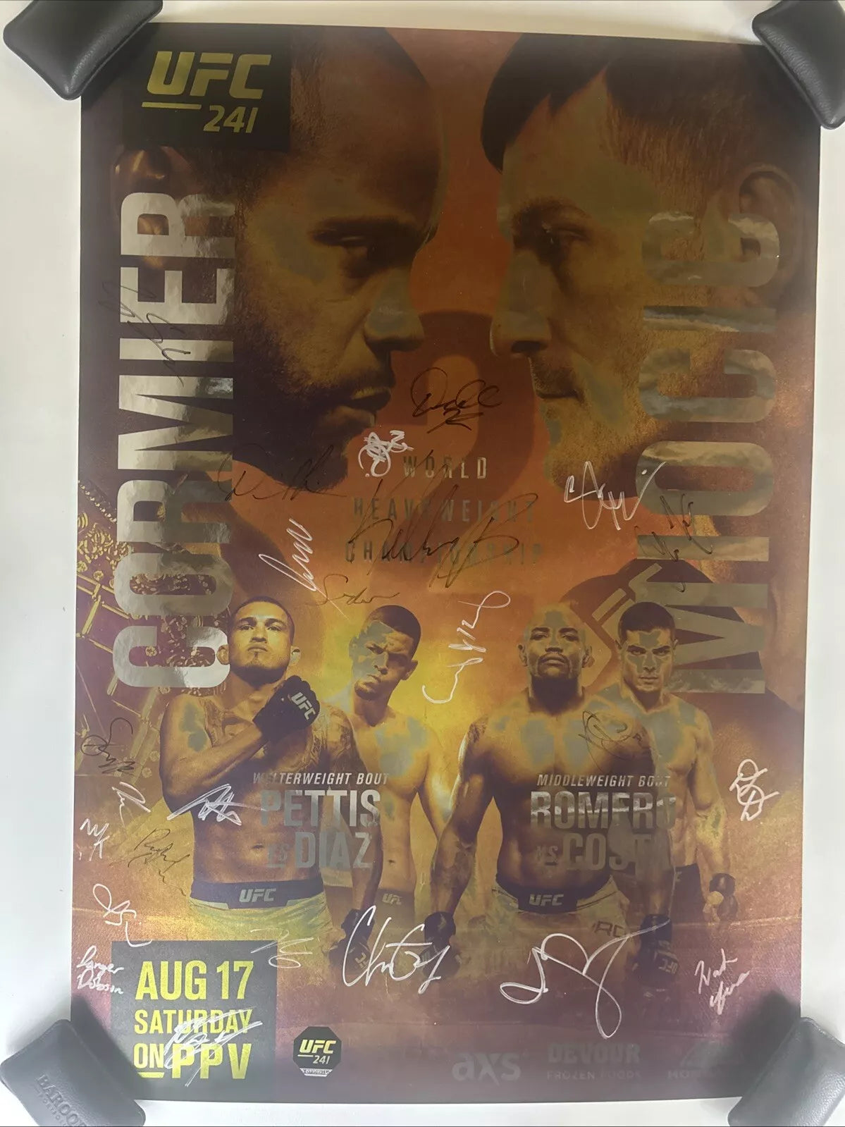 UFC 241 Daniel Cormier Vs Stipe Miocic 2 Signed Event Poster SBC