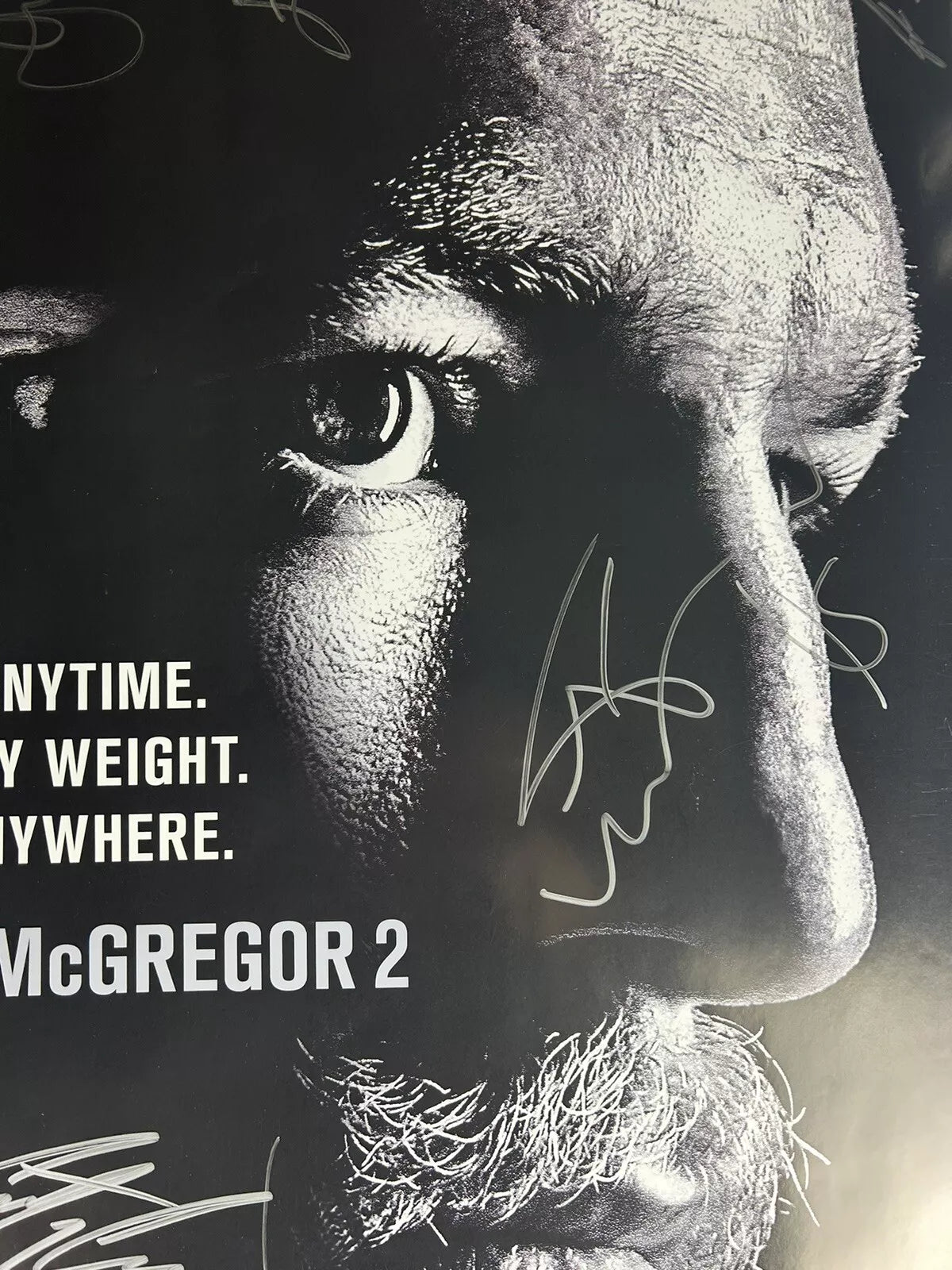 UFC 202 Conor McGregor vs. Nate Diaz 2 - Signed Event Poster SBC + Free Stub!