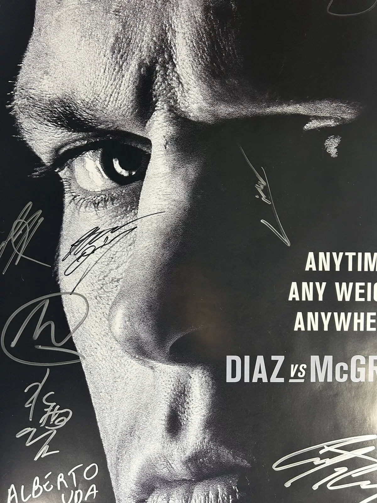 UFC 202 Conor McGregor vs. Nate Diaz 2 - Signed Event Poster SBC + Free Stub!