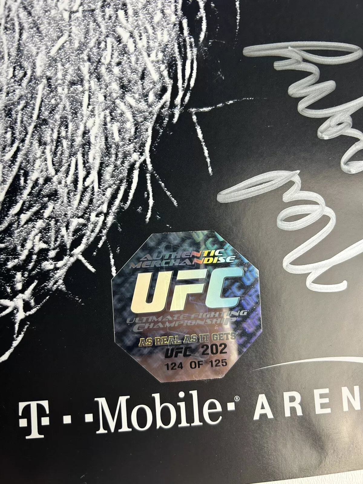 UFC 202 Conor McGregor vs. Nate Diaz 2 - Signed Event Poster SBC + Free Stub!