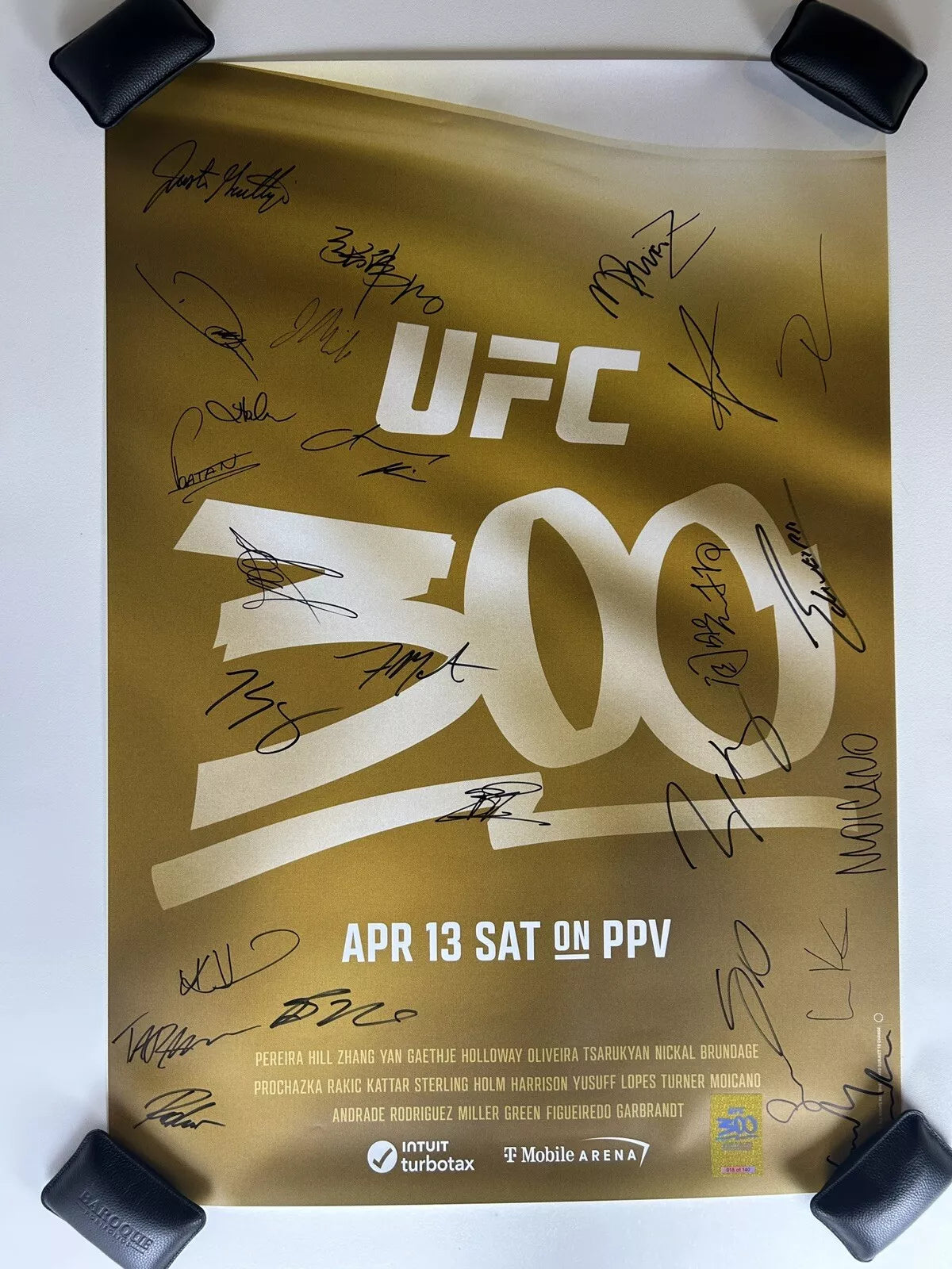 UFC 300 Signed Event Poster SBC, Cody Brundage actual Poster 15/140