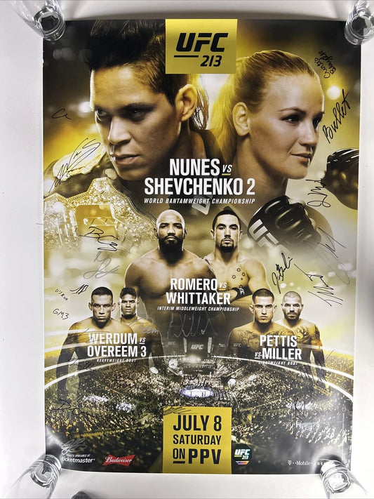 UFC 213 Yoel Romero vs. Robert Whittaker 1 Signed Event Poster SBC