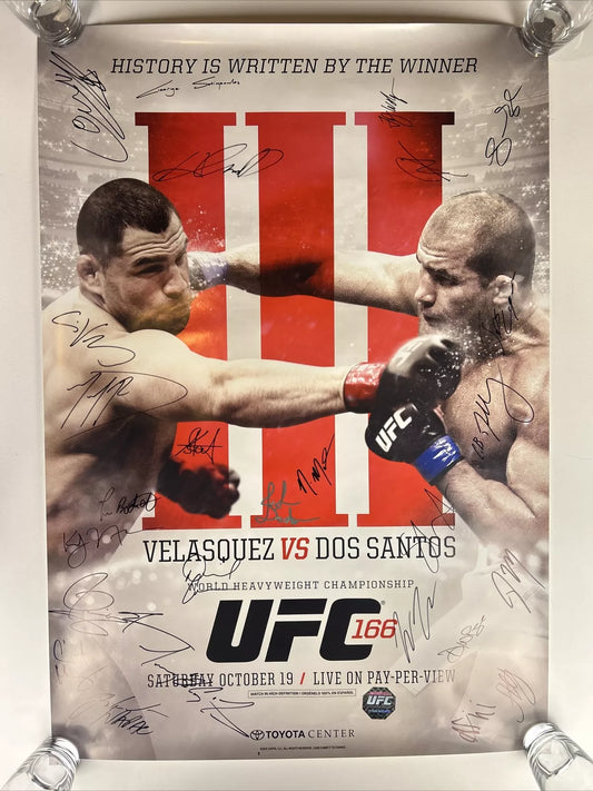 UFC 166 Cain Velasquez Vs Junior Dos Santos 3 signed event poster SBC