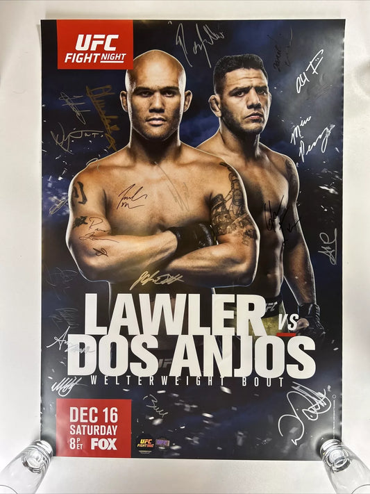 UFC on Fox 26 Signed Event Poster SBC Robbie Lawler vs. Rafael dos Anjos