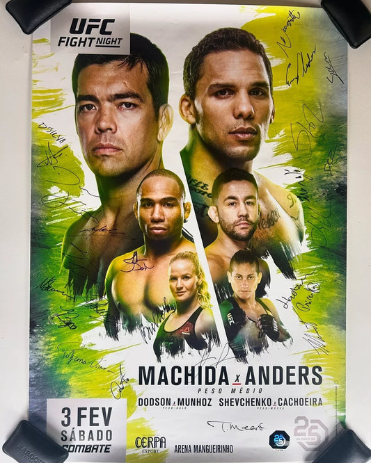 UFC Lyoto Machida Vs Eryk Anders Signed Event Poster SBC