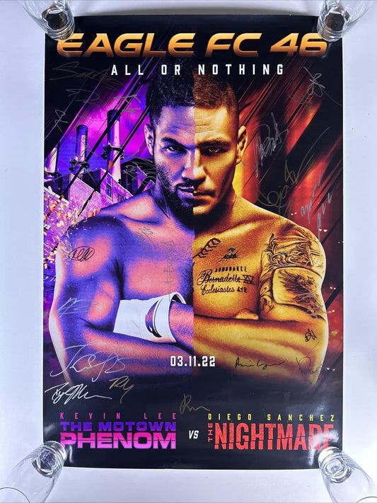 Eagle FC 46 Diego Sanchez Vs Kevin Lee signed event poster SBC