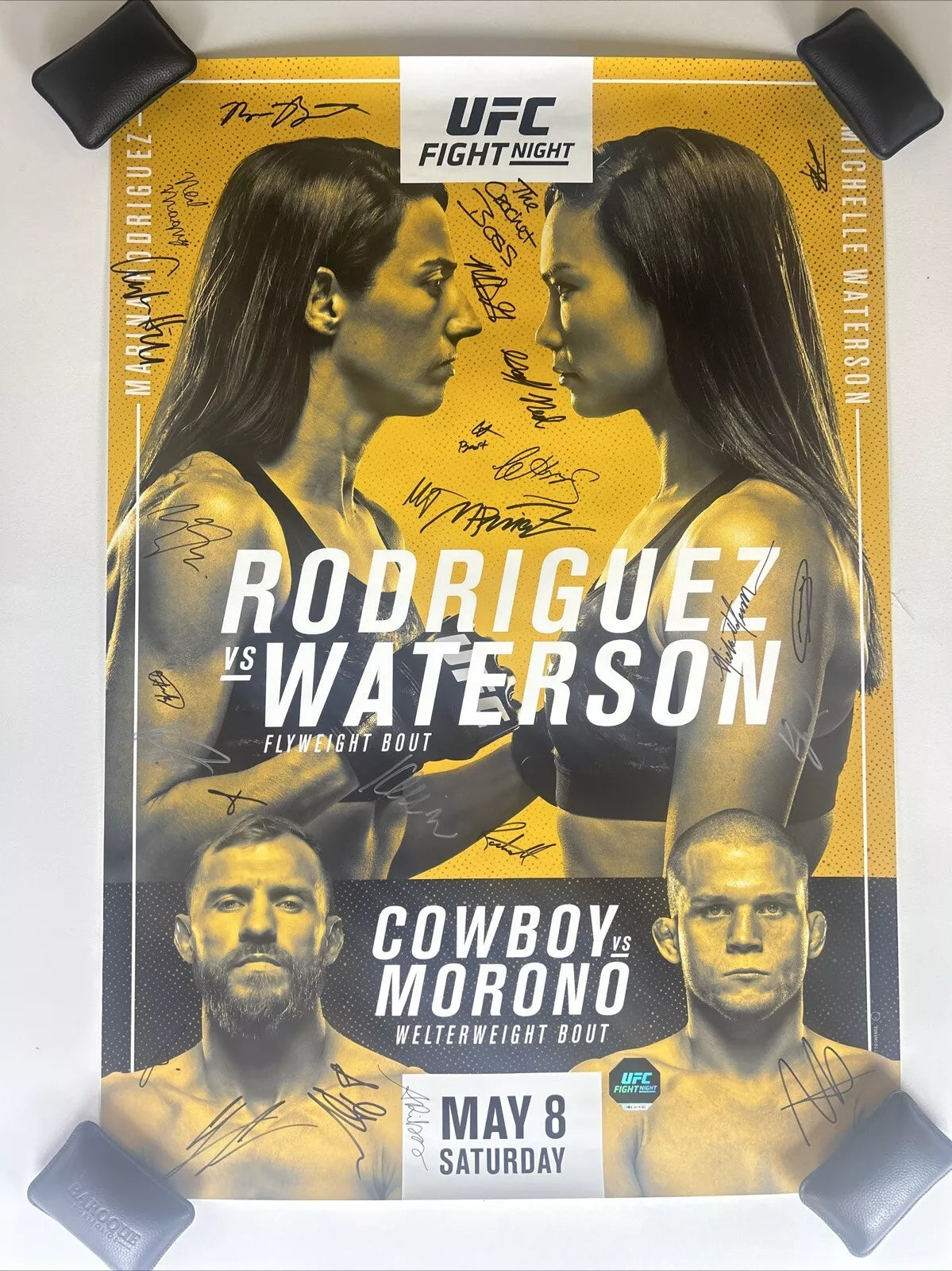 UFC Rodriguez vs Michelle Waterson Signed Event Poster SBC