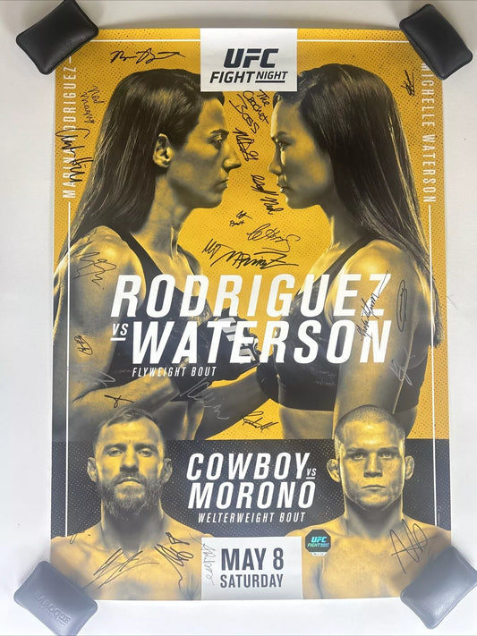 UFC Rodriguez vs Michelle Waterson Signed Event Poster SBC