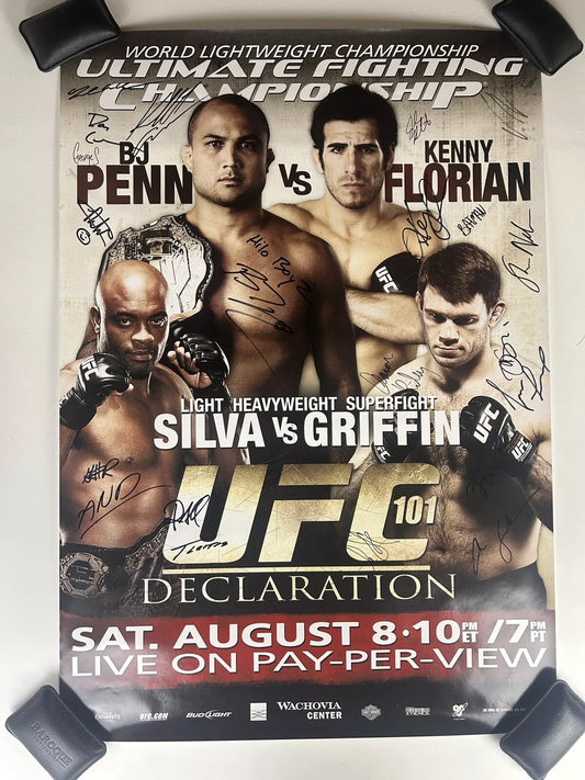 UFC 101: Declaration BJ Penn Vs Florian Signed Event Poster SBC