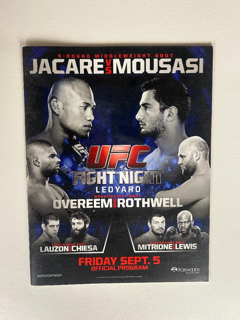 Jacare Vs Mousasi Program