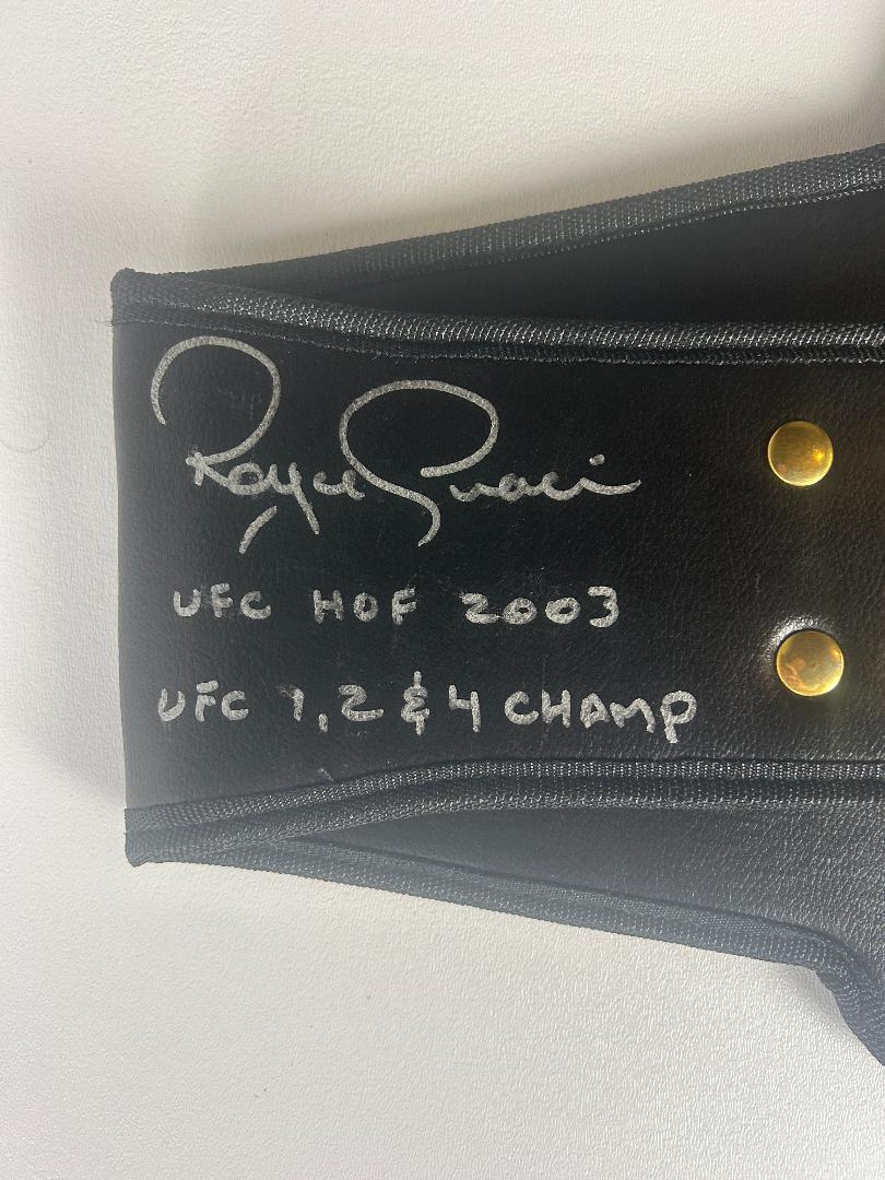 UFC 1 Belt, signed by Royce Gracie